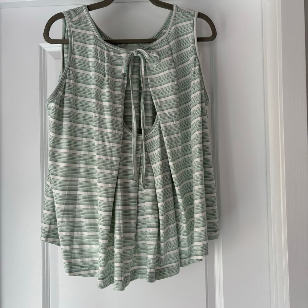 easel Mint & White Striped Sleeveless Swing Top - Picture 4 of 5